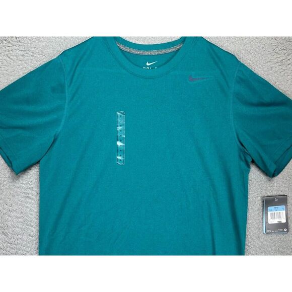 Nike Shirt Adult Medium Dri-Fit Blue Tee T-Shirt Short Sleeve Crew Neck Mens NEW